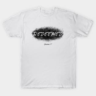 Biblical Threads - Redeemed (Black Design) Christian T-Shirt